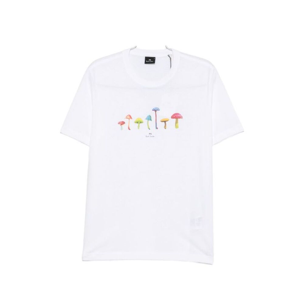 Ps Paul Smith Men Mushrooms Cotton T-Shirt